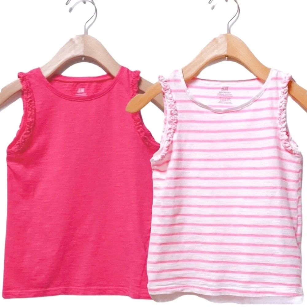 Set of 2 H&M Girls’ 6-8Y Sleeveless Tank Tops - Picture 4 of 4